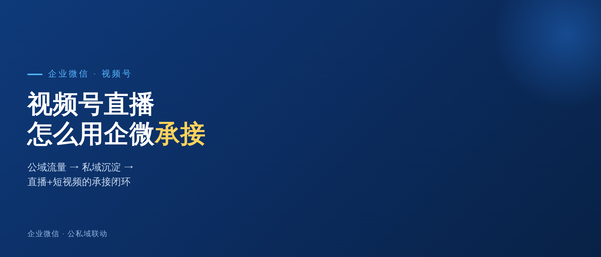 视频号直播怎么用企业微信承接？公域到私域的闭环